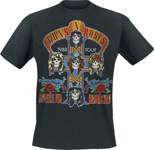 Guns N' Roses Tour 1988 tricko černá
