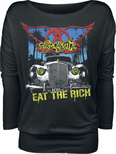Aerosmith Eat The Rich dívcí triko s dlouhými rukávy černá