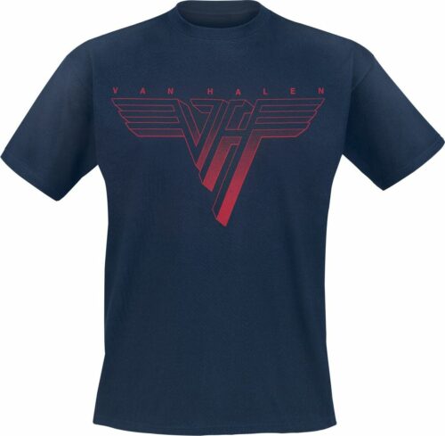 Van Halen Classic Red Logo tricko námořnická modrá
