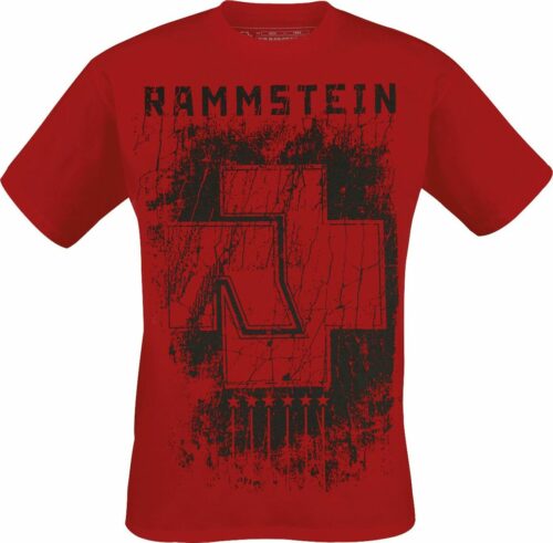 Rammstein 6 Herzen tricko červená