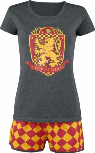Harry Potter Gryffindor Quidditch pyžama šedá / červená / žlutá
