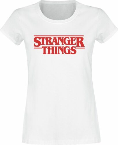 Stranger Things Classic Logo dívcí tricko bílá