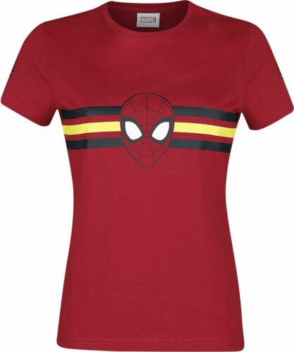Spider-Man Logo - Stripes dívcí tricko červená