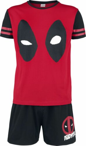 Deadpool Face pyžama cerná/cervená