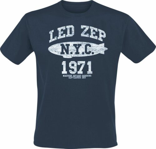 Led Zeppelin NYC 1971 tricko modrá