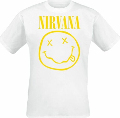Nirvana Yellow Smiley tricko bílá