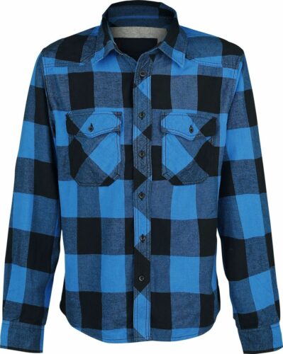 Brandit Checkshirt košile cerná/modrá