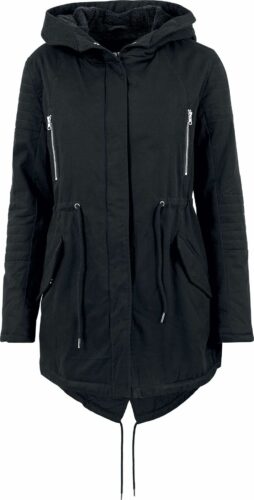 Urban Classics Ladies Sherpa Lined Cotton Parka dívcí zimní bunda černá