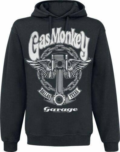 Gas Monkey Garage Big Piston mikina s kapucí černá