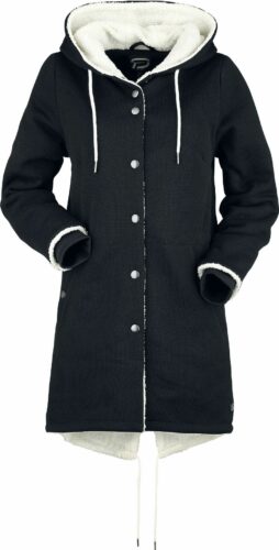 RED by EMP Kabát s flísovou podšívkou Dívcí kabát cerná/bílá