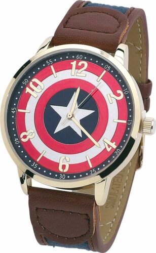 Captain America Captain America Logo Náramkové hodinky hnědá