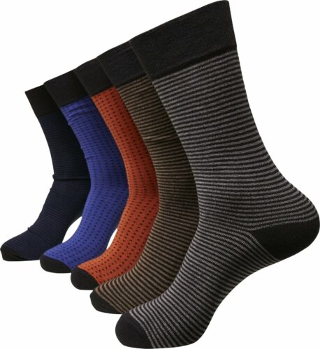 Urban Classics Balení 5 párů ponožek Stripes and Dots Ponožky vícebarevný