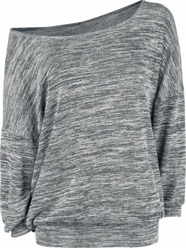 Forplay Oversized žíhaný svetr se širokým límcem Dívcí mikina prošedivelá