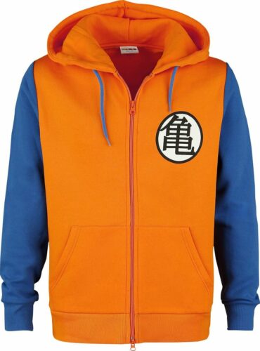 Dragon Ball Z - Cosplay mikina s kapucí na zip oranžová/modrá