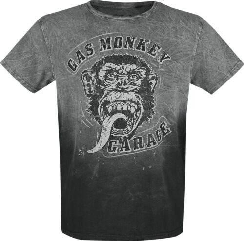 Gas Monkey Garage Retro Logo tricko šedá