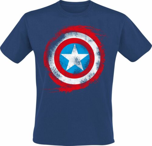 Captain America Shield Logo tricko námořnická modrá