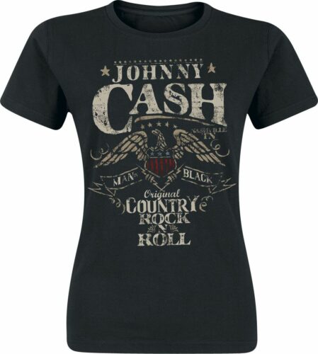 Johnny Cash Rock 'n' Roll dívcí tricko černá