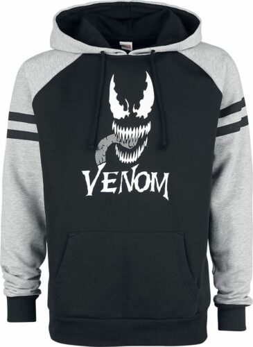 Venom (Marvel) Tongue mikina s kapucí skvrnitá černá / šedá