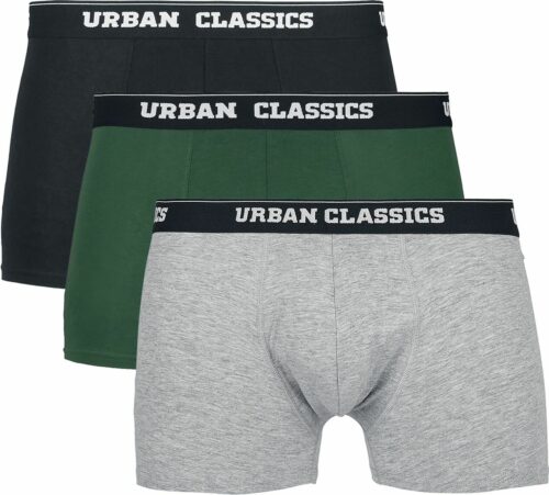 Urban Classics Balení 3 ks boxerek boxerky cerná/šedá/zelená