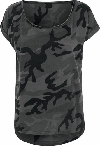 Black Premium by EMP Dámské kamufláž tričko s tvarovanou zadní části dívcí tricko tmavě maskáčová