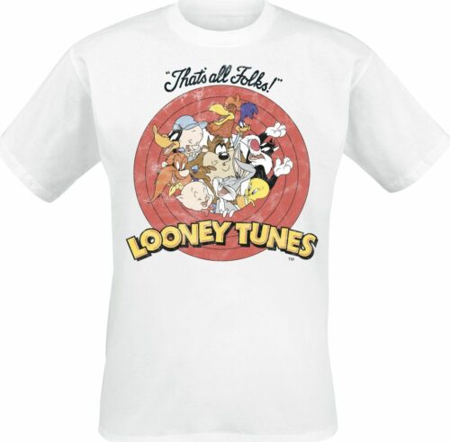Looney Tunes That´s All Folks! tricko bílá