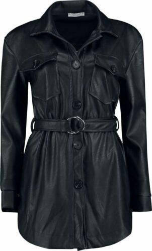Hailys Molena dívcí bunda imitace kuže černá