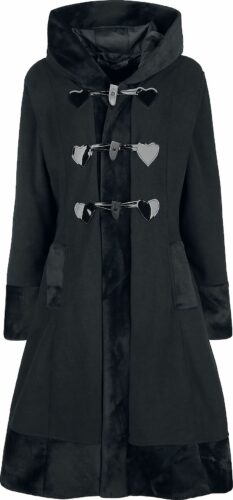 Poizen Industries Minx Coat Dívcí kabát černá