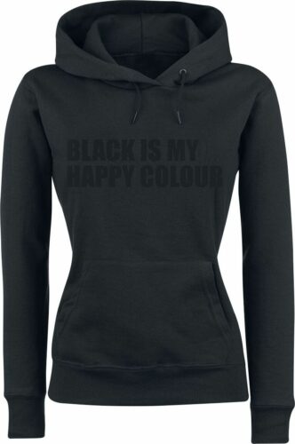 Black Is My Happy Colour dívcí mikina s kapucí černá