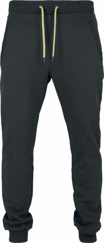 Urban Classics Teplákové kalhoty s kontrastní šňůrkou Tepláky černá