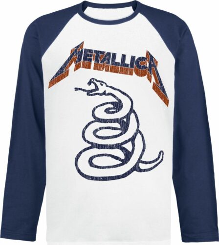 Metallica Snake tricko s dlouhým rukávem bílá/námornická modr