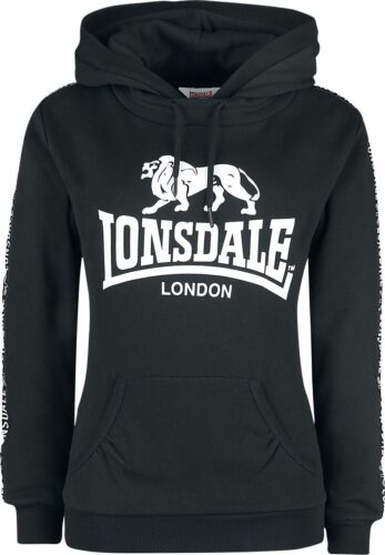 Lonsdale London Dihewyd dívcí mikina s kapucí černá