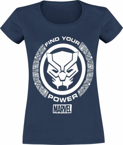Avengers Black Panther - Find your power dívcí tricko námořnická modrá