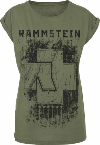 Rammstein 6 Herzen dívcí tricko olivová