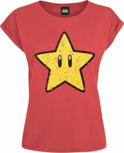 Super Mario Star dívcí tricko červená