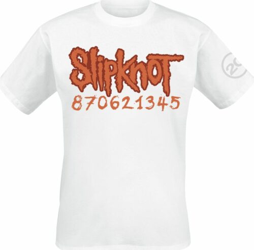 Slipknot 20th Anniversary Card tricko bílá