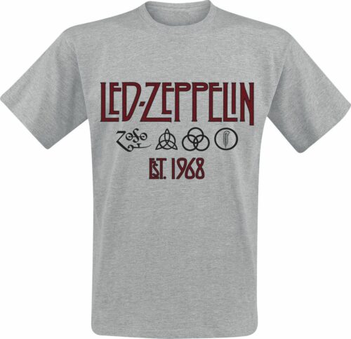 Led Zeppelin Symbols Est. 1968 tricko prošedivelá