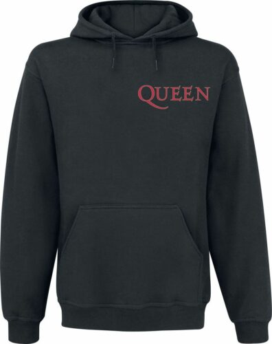 Queen Crest Vintage mikina s kapucí černá