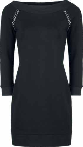 Gothicana by EMP Černé šaty s odhaleným ramenem šaty černá