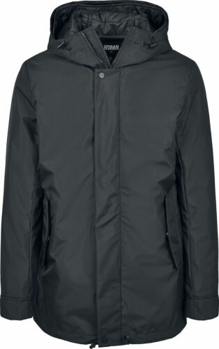 Urban Classics Dlouhá bunda s kapucí zimní bunda černá