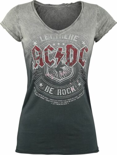 AC/DC Let There Be Rock dívcí tricko šedá/tmave šedá