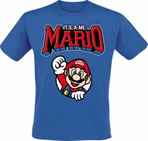 Super Mario Varsity tricko modrá