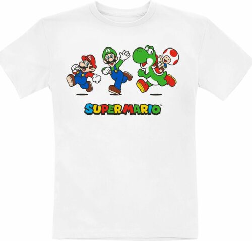 Super Mario Running detské tricko bílá