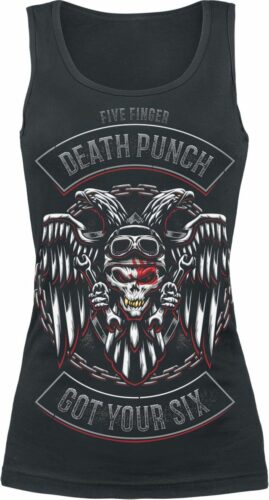 Five Finger Death Punch Biker Badge dívcí top černá