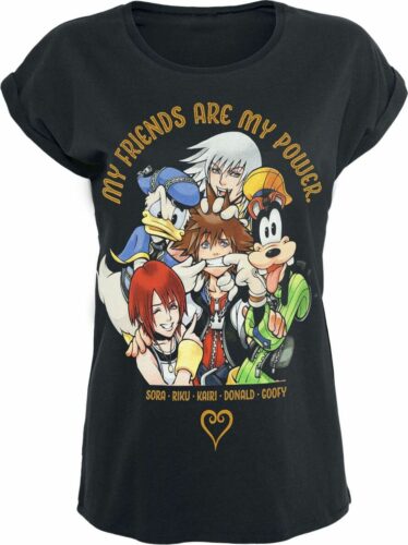 Kingdom Hearts My Friends Are My Power dívcí tricko černá