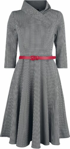 H&R London Šaty Preppy šaty cerná/bílá