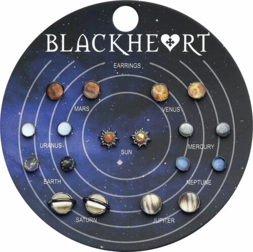 Blackheart Sluneční soustava sada náušnic vícebarevný