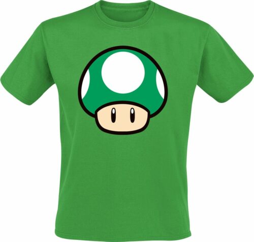 Super Mario Mushroom tricko zelená