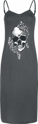Black Premium by EMP Noční košile s potiskem s lebkami dívcí pyžamo košilka tmavě šedá