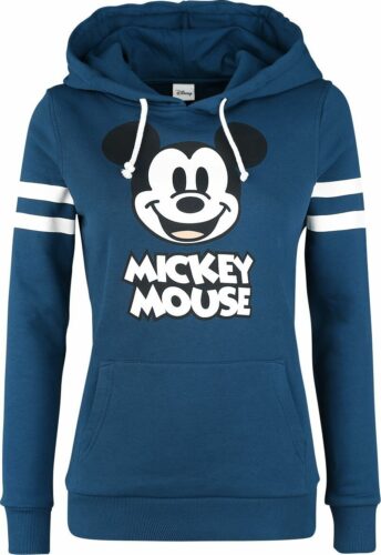 Mickey & Minnie Mouse Mikina Stripes dívcí mikina s kapucí modrá
