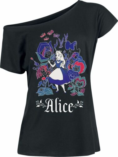 Alice in Wonderland Fairy Tales dívcí tricko černá